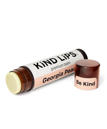 Kind Lips Lip Balm - Nourishing & Moisturizing Lip Care with Shea Butter Beeswax & Vitamin E | Georgia Peach Flavor | 0.15 Oz (Single Tube)