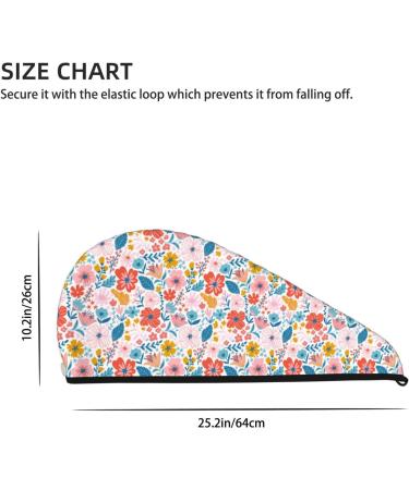 Floral Ditsy Hair Towel Wrap | Quick-Dry Towel Turban for Effortless Hair Drying - Buy Online on GoSupps.com