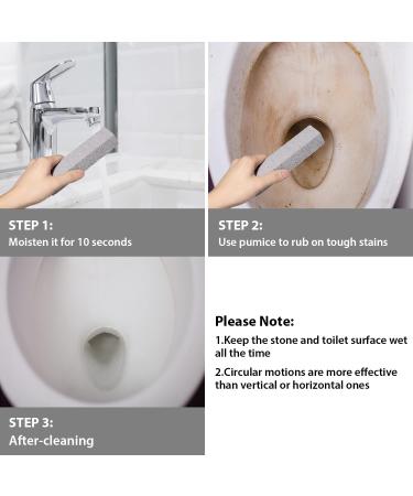 Notchis Toilet Bowl Pumice Stone Stick - 6 Count Pack | Easily Refresh Toilets in 1 Minute | Remove Water Ring Stains on Toilets, Bathtubs, and Pool Tiles - 6 New Ways to Use - Buy Online on GoSupps.com