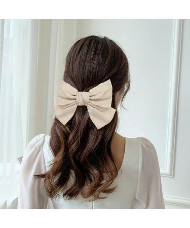 12 Pack Large Big Oversized Knot Bowknot Satin Hair Bows French Barrettes Hair Clips Bun Ponytail Holder Hair Ribbon Accessories for Women Girl - Buy Online on GoSupps.com