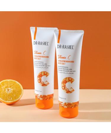 Brightening Body Scrub - Ultra Moisturizing Brightening Body Scrub with Vitamin C | Natural Salt Scrub 14.11oz for Body Care Deep Cleansing & Pw tools - Buy Online on GoSupps.com