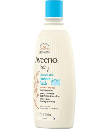 Aveeno Baby Sensitive Skin Bubble Bath with Oat Extract - 19.2 fl. Oz | Hydrating & Tear-Free Formula for Hypoallergenic Cleanse - Buy Online on GoSupps.com