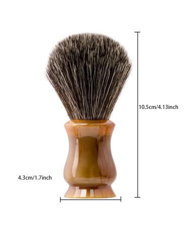 Fenteer Men's Handmade Shaving Brush - Soft Resin Grip Ideal for Cream & Beard Grooming - Perfect Father's Day Gift - Buy Online on GoSupps.com