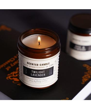 2 Pack Aromatherapy Amber Jar Candles Sandalwood Rose, Lavender Scented - Rustic Home Decor - Natural Soy - Ideal Gifts for Mom - Buy Online on GoSupps.com