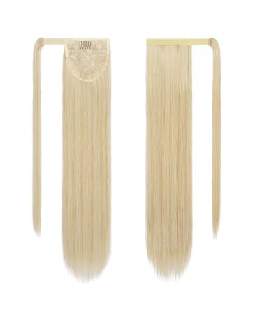 Buy Honey Blonde Mixed Platinum Blonde 60 cm Synthetic Ponytail Braid Hair Extensions for Women & Girls - Long Smooth Style - Buy Online on GoSupps.com