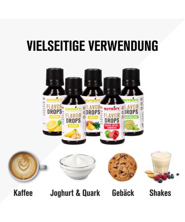 Nutrify Flavor Drops 5x30ml - Calorie-Free Sugar-Free Vegan Aroma Drops | Tropical Island Sweetness - Buy Online on GoSupps.com