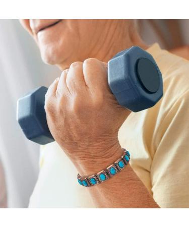 Shop Pure Copper Adjustable Magnetic Turquoise Bracelet for Women - Healthy Jewelry Gift - Buy Online on GoSupps.com