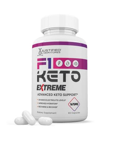 F1 Extreme Pills 1675MG New & Improved Formula Contains Apple Cider Vinegar Extra Virgin Olive Oil Powder Green Tea Leaf 60 Capsules