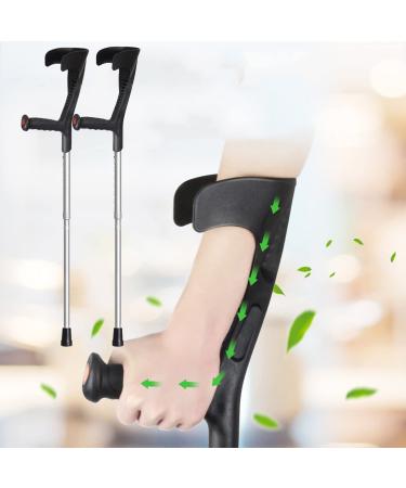 Aluminum Forearm Crutches Walking Lightweight Ergonomic Handles Crutches for Adults Foldable and Easy to Carry for Elderly/Disabled People Selfless dedication