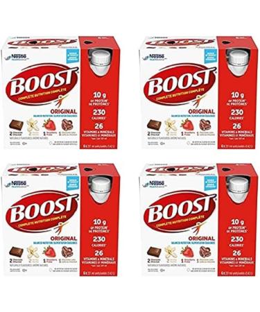 BOOST Fruit Flavoured Drink Peach (237ml 24 count) + BOOST Original Meal Replacement Drink (237ml 6 count Variety Pack) - Buy Online on GoSupps.com
