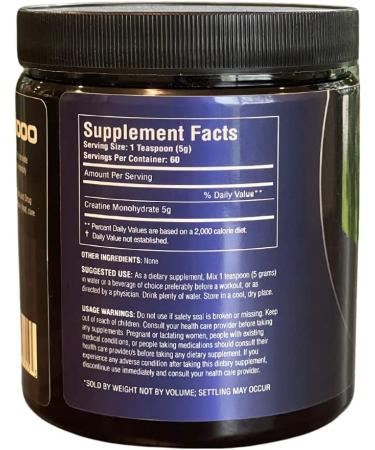 STS Creatine 300g - 100% Pure Raw Creatine Monohydrate Powder | Keto Friendly | 60 Servings - Buy Online on GoSupps.com