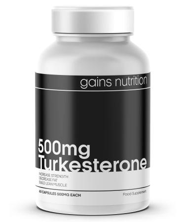 Turkesterone | High Strength 500mg | Anabolic Testosterone Supplement with Hydroxypropyl- -Cyclodextrin | Ajuga Turkestanica Extract | | Promotes Strength & Muscle Growth - 60 Capsules