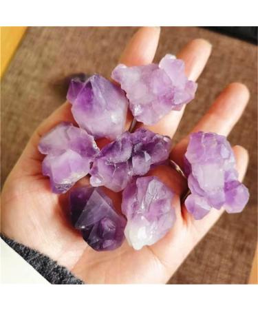 Natural Crystal Rough Natural Crystal Natural Amethyst Raw Quartz Small Cluster Stone Crystal Dot Specimen Home Decor (Color : 100g) - Buy Online on GoSupps.com
