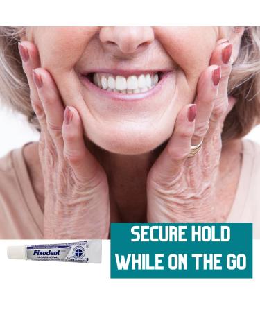 Buy Fixodent Travel Sized Denture Adhesive Cream - TSA Approved Pack of 10 with Spark Dental Travel Pouch | International Shipping Available - Buy Online on GoSupps.com