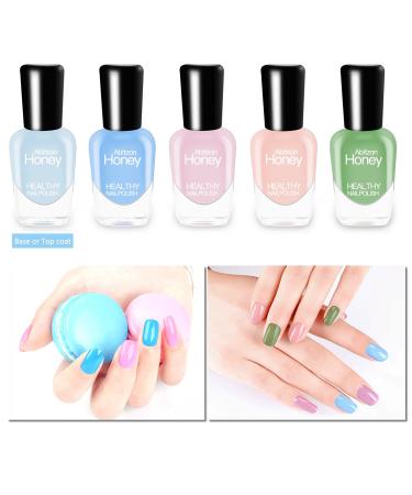 Abitzon 10 Bottle Nail Polish Set - Non-Toxic Eco-Friendly Easy Peel Off & Quick Dry Water Based Multicolor - Buy Online on GoSupps.com