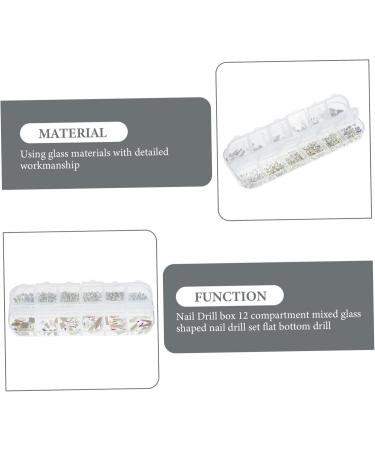 minkissy 1 Box Nail Drill False Nail Jewelry Glitter Rhinestone Nails Nail Crystals Manicure Charm Nail Accessories Rhinestone for Nails Nail Glitter Diamonds for Nails Gem Glass Flat Drill - Buy Online on GoSupps.com