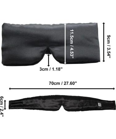 100% Mulberry Silk Eye Mask - Comfortable Blackout Sleeping Cover for Travel & Night Sleep | Soft Adjustable Eyeshade for Men & Women - Buy Online on GoSupps.com