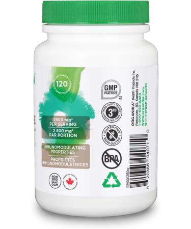 Organika Lion's Mane - Ultra Strength Organic Mushroom Extract - 2800mg - Nootrophic Natural Support for Memory Mood Neuroprotection and Cognition - 120vcaps 120 Day Supply Herbal Supplement - Buy Online on GoSupps.com