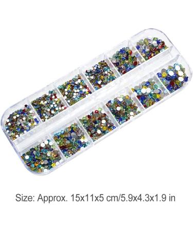AUklOPVZZ Micro Nail Beads Crystal Rhinestones Professional Gravel Stone DIY Supplies Versatile Usages Eye-catching for Home Use 11color 1440 - Buy Online on GoSupps.com