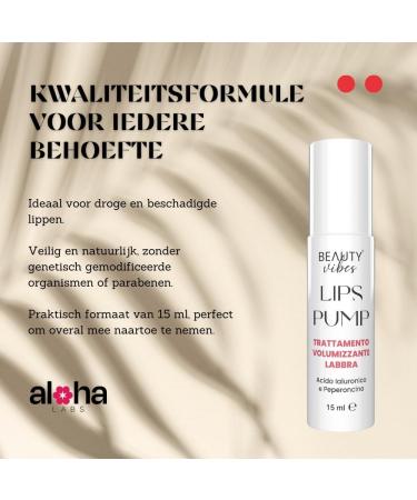 Aloha Labs Title AlohaLabs Lips Pump Transparent Lip Balm with Volumizing Effect Hydration and AntiAging With Hyaluronic Acid Collagen and Pepper 15ml - Buy Online on GoSupps.com