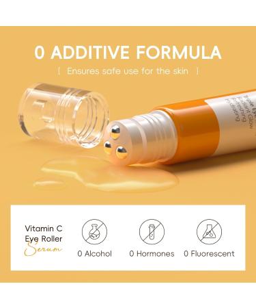 Vitamin C Roller Eye Serum Anti-Aging Eye Serum Minimizes Wrinkles Dark Circles Reduces Puffiness Sagging Skin Around Eyes Moisturizing Hydrating Daily Eye Serum - Buy Online on GoSupps.com