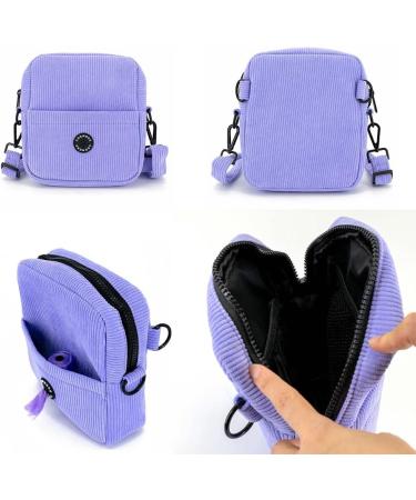 COOWONE Dogelackerli Bag - Soft Cord Dog Training Treats & Toys Pocket with Feces Bag Dispenser | Purple | International Shipping Available - Buy Online on GoSupps.com
