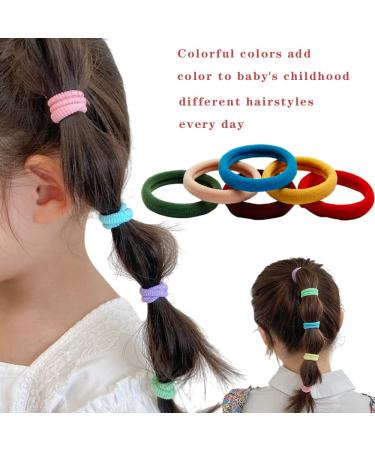 300pcs 1 inch High Elastic Hair Ties for Infants & Toddlers - Seamless & Creaseless Soft Mini Hair Ties in 18 Colors, Gentle on Babies & Girls' Hair - Buy Online on GoSupps.com