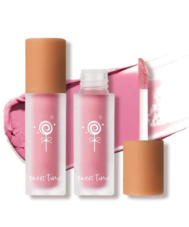 Anglicolor Blush Matte Liquid Blush High Pigment Blush makeup Cream Blush Liquid Easy to Blend Velvet Blush Natural and Long-lasting Milk Blush for Cheeks(2pc # 02)