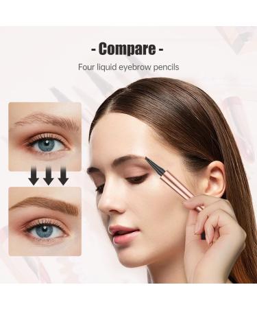 Eyebrow Pencil 4 Tip Eyebrow Pen Smudge-Proof Brow Pen Waterproof Eyebrow Pencil Long-Lasting Natural Eye Brow Pencils for Women (Light coffee) - Buy Online on GoSupps.com