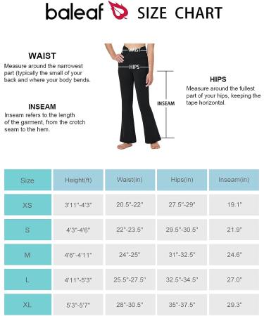 BALEAF Girls' High Waisted Crossover Flare Yoga Dance Leggings with Pockets in Black - Medium - Buy Online on GoSupps.com