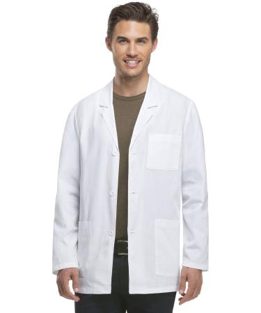 Dickies EDS Professional Men Scrubs Lab Coats 31 Consultation 81404 Large White