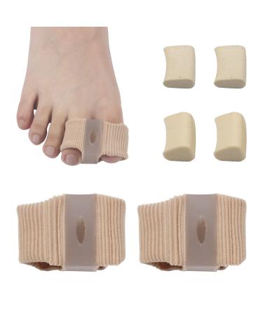BIGGCOOL Bunion Corrector Toe Separators for Overlapping Toes  2 Loops Toe Spacers For Feet Women and Men(2 PCS Toe Corrector + 4 PCS Shims)