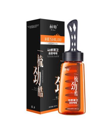 Richolyn Hair Styling Gel Oil Based Hair Styling Comb Hair Styling Cream for Men -Sculpting Paste Structured Look,2-in-1 Hair Wax Gel with Comb