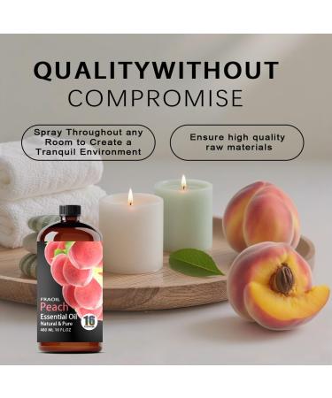 Peach Essential Oil 16 Fl Oz and Cherry Blossom Essential Oil 16 Fl Oz for Diffuser Humidifier Yoga Cleaning DIY Candle Soap Making Perfume Gift for Essential Oils - Buy Online on GoSupps.com