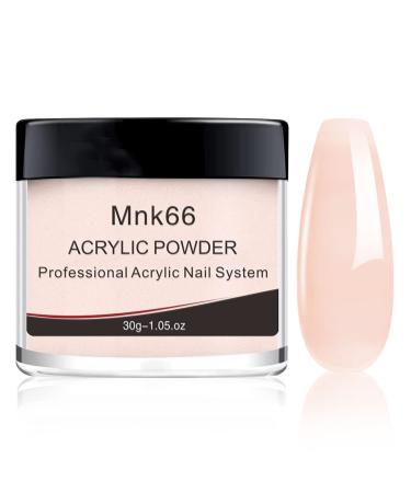 Mnk66 Acrylic Powder Professional Clear Pink Nude Milky White Acrylic Nail Powder for Nail Extension  French Nail Art 3D Flowers  Nail Carving  Beginner (YSJF001-30g)