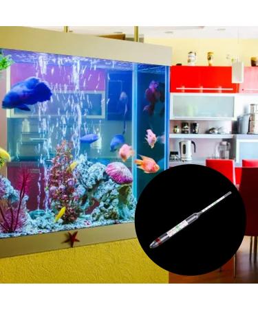 Glass Aquarium Hydrometer with Built-in Thermometer Marine Floating Salt Water Salinity Tester Range 1.000-1.060 7.87inch for Aquarium Plants - Buy Online on GoSupps.com