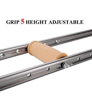 Lightweight Adult Walking Crutches with Underarm Pad and Handgrip Height Adjustable Aluminum Alloy Anti-Slip Walker 1Pcs Warm Life - Buy Online on GoSupps.com