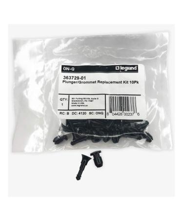 Legrand-On-Q Home Office & Theater, Grommet Plunger Kit, Pins & Rivets, Push-Lock Pins, Black, Pack of 10, 363729-01