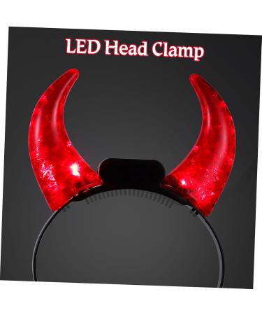 LIFKOME Devil Horns Headband Led Devil Ears Headband Glow in the Dark Halloween Devil Costume Accessory for Themed Party Cosplay Hairband Red - Buy Online on GoSupps.com