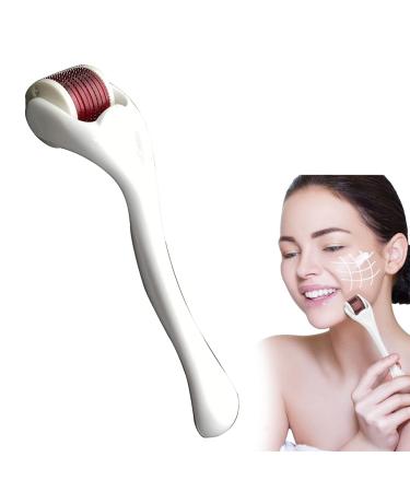 IOPYKKOA Beard Roller 0.5 mm Beard Growth Roller Microneedling Roller Beard Roller Derma Roller For Beard Growth(white red)