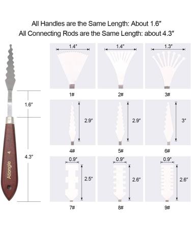 14-Piece Stainless Steel Palette Knife Set for Oil and Acrylic Painting | Ationgle Spatula Painting Supplies with Wood Handle - Buy Online on GoSupps.com