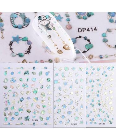 Hot Manicure Tropical style DIY Beauty Bronzing Galaxy Geometry Water Transfer Paper Nail Stickers Palm Pattern(12) Style12 - Buy Online on GoSupps.com