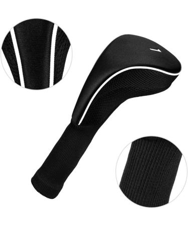 Black Golf Club Head Cover Set | Fits Driver, Fairway Woods, Hybrid | Interchangeable Tags | Golf Accessories - Buy Online on GoSupps.com