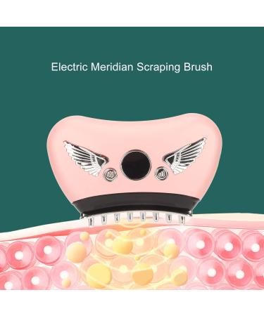 Electric Gua Sha Massager - 16 Vibration Levels Hot Compress Skin Scraper & Massage Brush - Pink | International Shipping Available - Buy Online on GoSupps.com