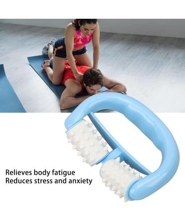 V-Shape Manual Massage Roller - Neck Thighs & Calves Relief | Perfect Gift for Men & Women | Dual Bike Design - Buy Online on GoSupps.com