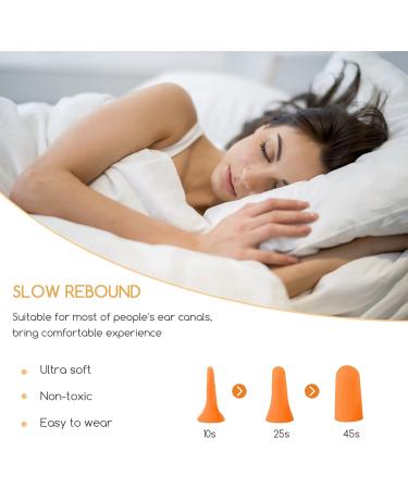 Soft Foam Ear Plugs with Aluminum Carry Case 60 Pairs - 38db Noise Reduction Sponge Earplugs Noise Cancelling Ear Plugs for Sleeping Travel Concerts Studying Work Loud Noise (Orange) - Buy Online on GoSupps.com