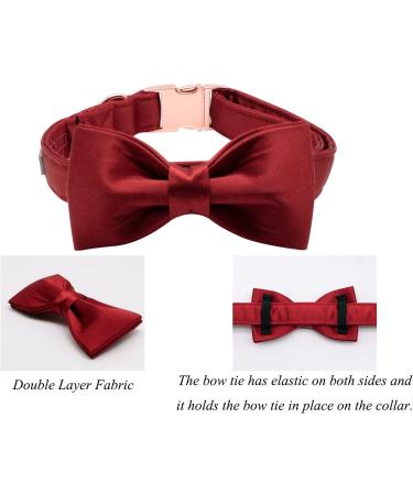 Lionet Paws XL Dog Collar with Removable Fly - Comfortable Silk Christmas Collar for Large Dogs (40-66cm) - Red 1 Pack - Buy Online on GoSupps.com