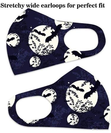 Yliquor 5pc Adult Halloween Mouth Mask for Protection Face and Nose Health Washable Earloop Mask Reusable Washable for Men Women Adults (5 PC M) - Buy Online on GoSupps.com