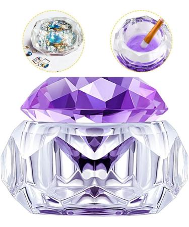 Nail Liquid Crystal Dish Nail Art Dappen Dish Crystal Glass Liquid Powder Cup Clear Diamond Manicure Bowl With Lid - Buy Online on GoSupps.com