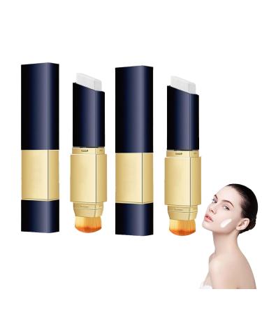 JIAOY 2in1 Foundation Stick Color Changing Foundation Stick Full Coverage Concealer Stick Lighten & Even Skin Tone Waterproof & Sweatproof Full Makeup Ivory*2 2 x Ivory